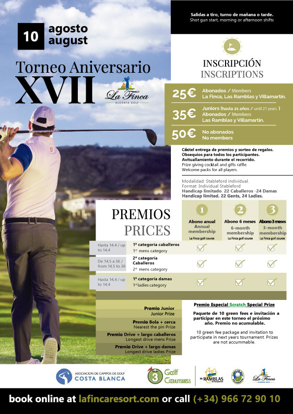 Torneo XVII aniversario La Finca Golf