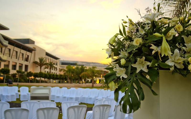 boda en un jardín