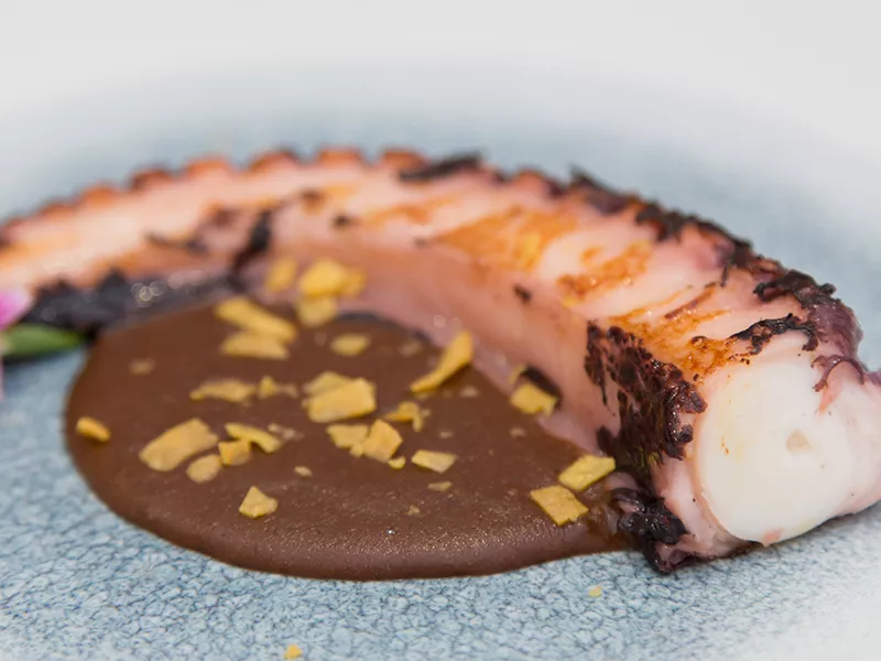 Pata de pulpo a baja temperatura