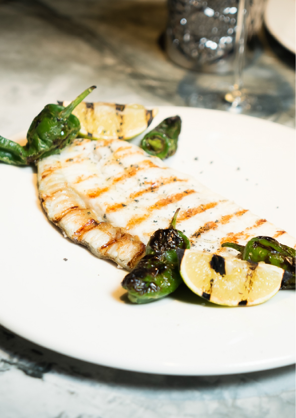 Lomo de rodaballo a la brasa